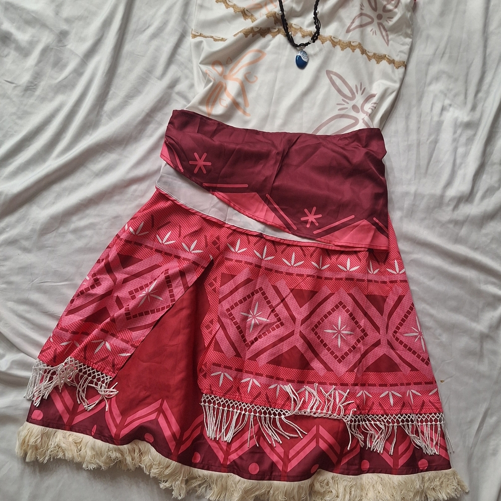 Moana Costume Stylish Pink Patterned Skirt